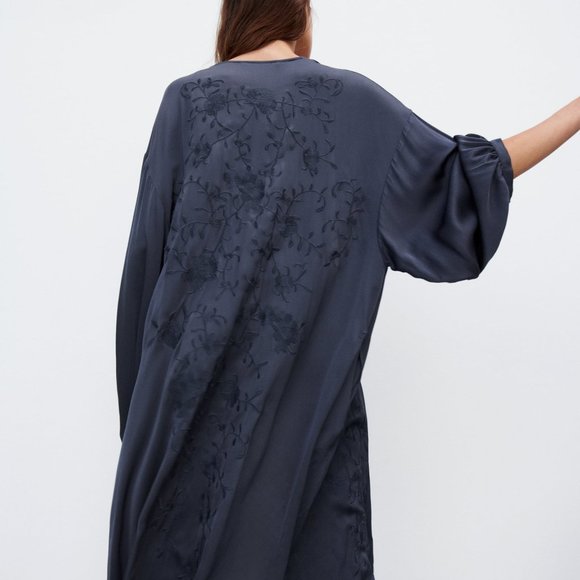 Zara EMBROIDERED KIMONO - Picture 2 of 4